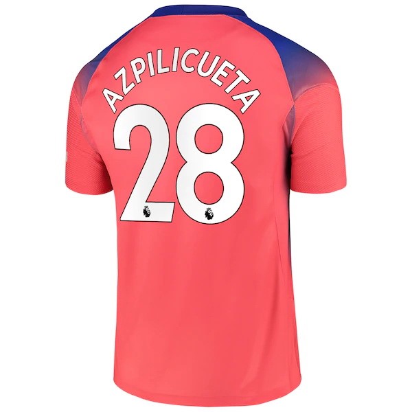 Camiseta Chelsea NO.28 Azpilicueta Tercera equipo 2020-2021 Naranja